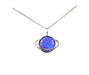 Zilver Designs Silver Jewellery Lavender Opal Saturn Solid 925 Sterling Silver Pendant SP4439