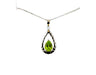 Zilver Designs Silver Jewellery Peridot Open Drop Solid 925 Sterling Silver Pendant SP4462