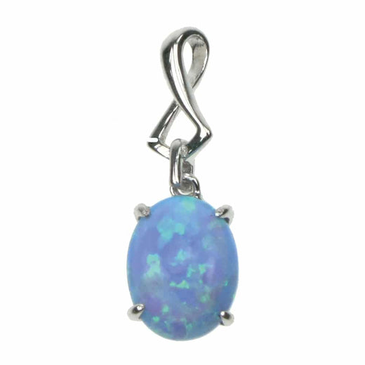 Sky Opal Oval Solid 925 Sterling Silver Pendant